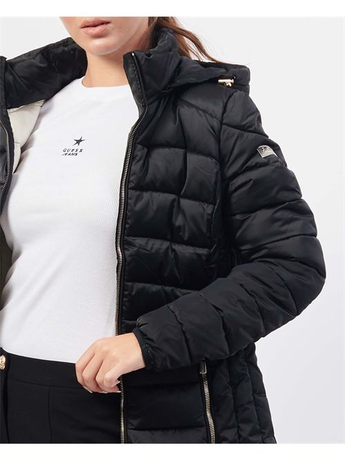 Yes Zee women's long quilted jacket with hood YES ZEE | O017-M8000801